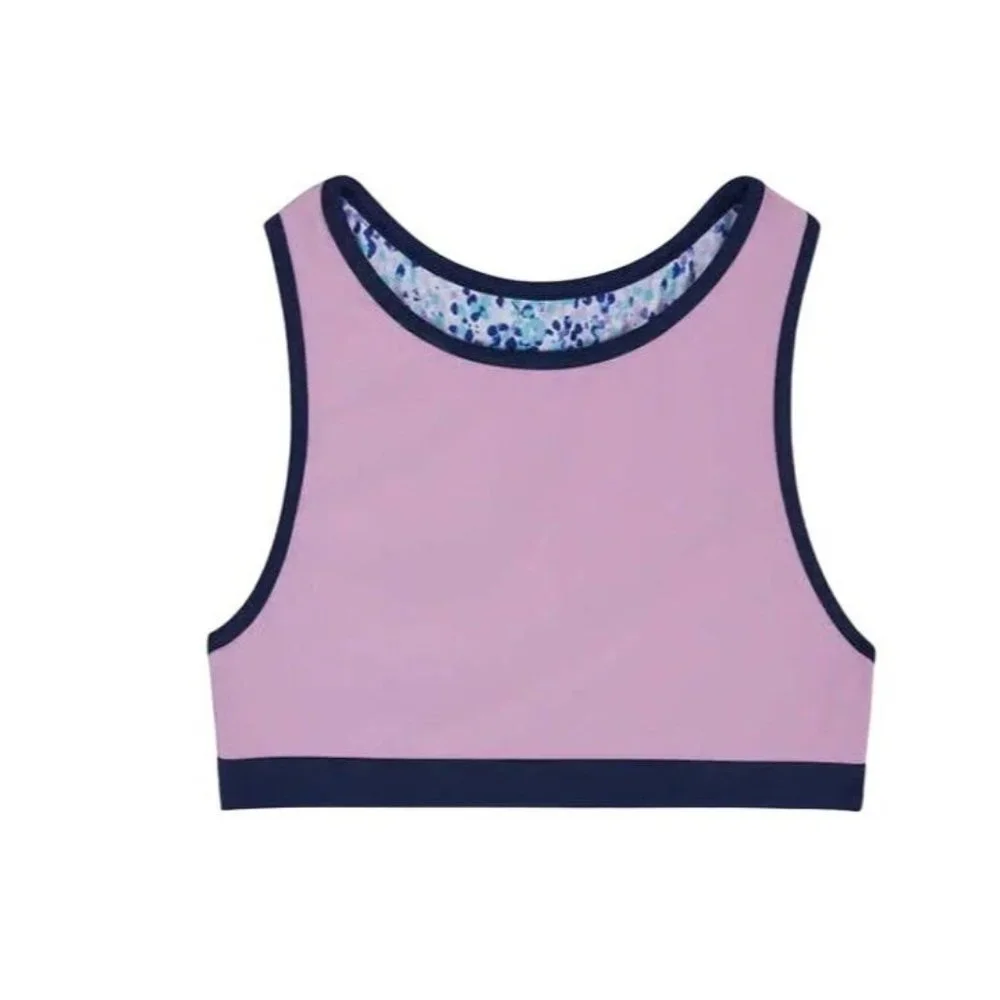 Girls Eddie Bauer Reversible Bathing Suit 4 piece Swim Suit - Picture 5 of 10